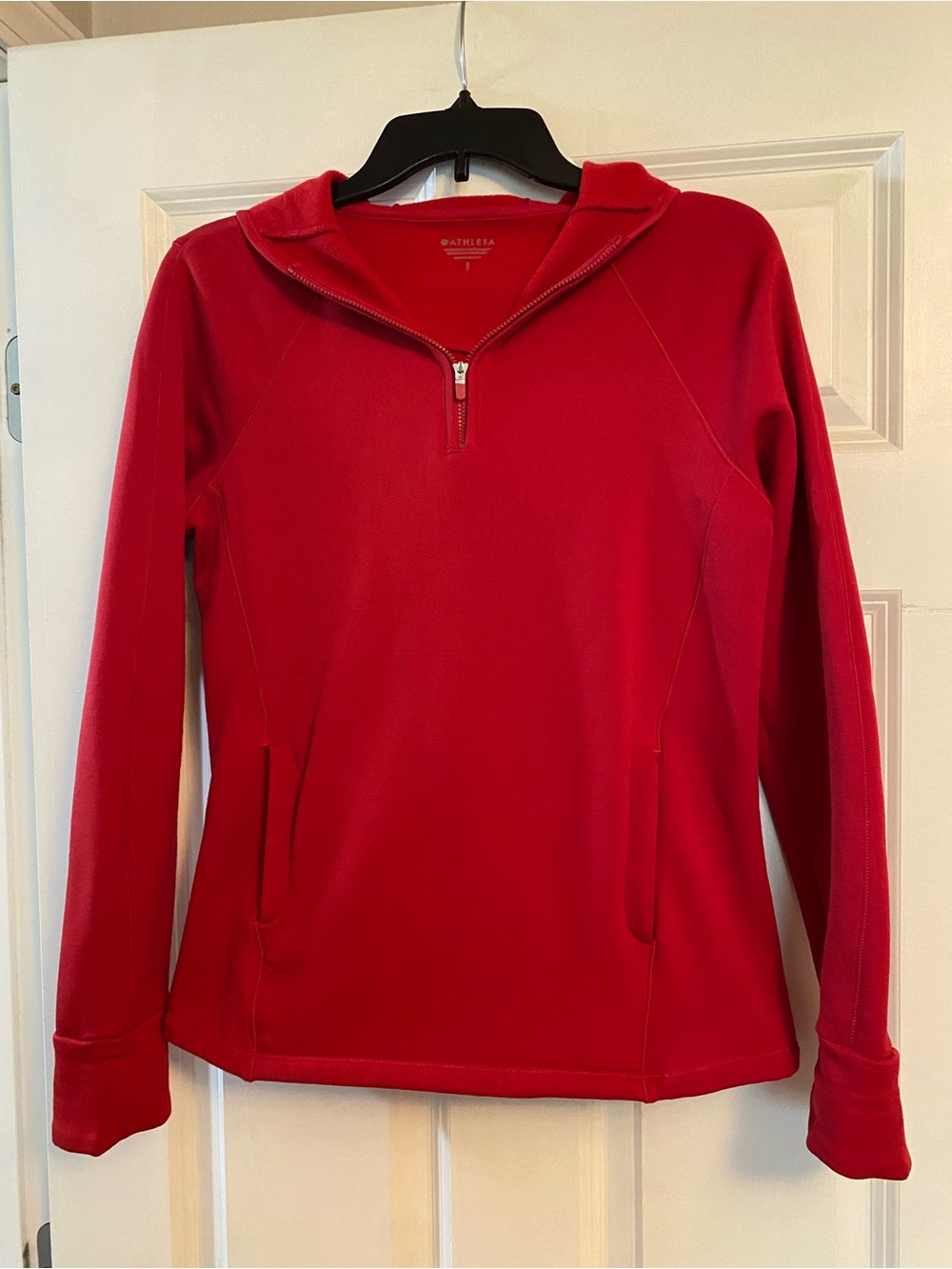 Athleta Fleece Lined 1/2 Zip Hoodie, size Small
